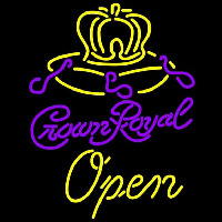 Crown Royal Open Beer Sign Neonskylt