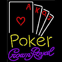 Crown Royal Poker Ace Series Beer Sign Neonskylt