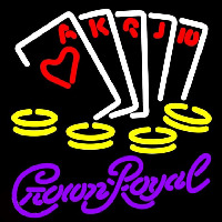 Crown Royal Poker Ace Series Beer Sign Neonskylt