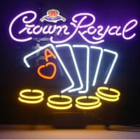 Crown Royal Poker Chips Neonskylt