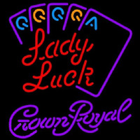 Crown Royal Poker Lady Luck Series Beer Sign Neonskylt