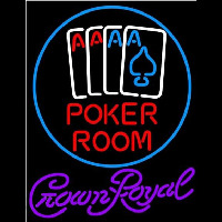 Crown Royal Poker Room Beer Sign Neonskylt