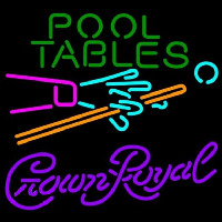Crown Royal Pool Tables Billiards Beer Sign Neonskylt