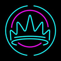 Crown With Round Logo Neonskylt