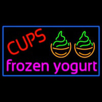 Cups Frozen Yogurt Neonskylt