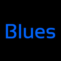 Cursive Blue Blues Neonskylt