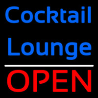 Cursive Cocktail Lounge Open 1 Neonskylt