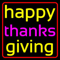 Cursive Happy Thanksgiving 2 Neonskylt