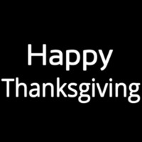 Cursive Happy Thanksgiving Neonskylt