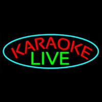 Cursive Karaoke Live Neonskylt
