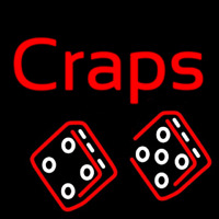Cursive Letter Craps Neonskylt