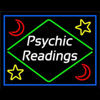 Cursive Psychic Readings With Border Neonskylt