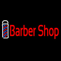 Cursive Red Barber Shop Neonskylt