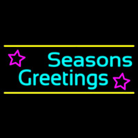 Cursive Seasons Greetings 2 Neonskylt