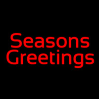 Cursive Seasons Greetings Neonskylt