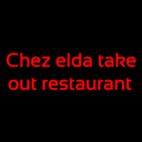 Custom Chez Elda Take Out Restaurant Neonskylt