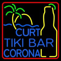 Custom Curt Tiki Bar Corona Logo Neonskylt
