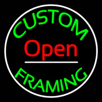 Custom Framing Open Frame With Border Neonskylt