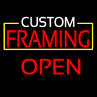 Custom Framing Open Neonskylt