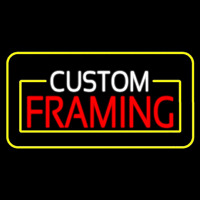 Custom Framing Yellow Border Neonskylt