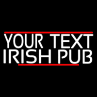 Custom Irish Pub With Red Line Neonskylt