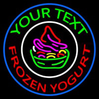 Custom Made Frozen Yogurt Neonskylt