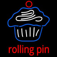 Custom Rolling Pin Cupcake 2 Neonskylt