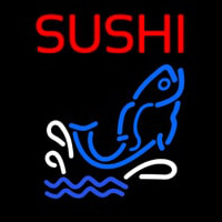 Custom Sushi With Fish Diet 1 Neonskylt