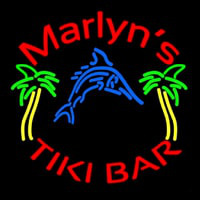 Custom Tiki Bar With Shark and Two Neonskylt