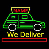 Custom We Deliver Van Neonskylt