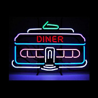 DINER CAR 1950 Classic Retro Restaurant Neonskylt