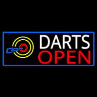 Dart Board Open With Blue Border Neonskylt