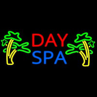 Day Spa With Palm Trees Neonskylt