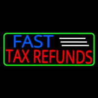 Deco Style Fast Ta  Refunds With Green Border Neonskylt
