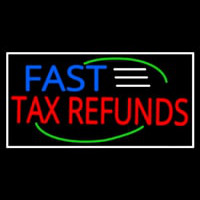 Deco Style Fast Ta  Refunds With White Border Neonskylt