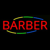 Deco Style Multi Colored Barber Neonskylt