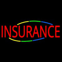 Deco Style Multi Colored Insurance Neonskylt