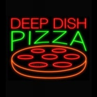 Deep Dish Pizza Neonskylt