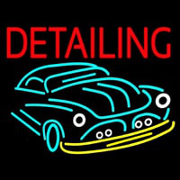 Detailing With Car Logo Neonskylt