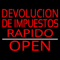 Devolucion De Impuestos Rapido Open Neonskylt