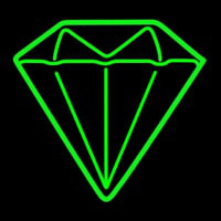 Diamond Green Logo Neonskylt