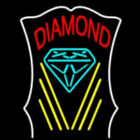 Diamond With White Border Neonskylt