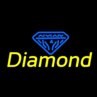 Diamond Yellow Blue Logo Neonskylt