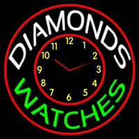 Diamonds Watches Block Neonskylt
