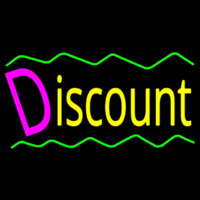 Discount With Border Neonskylt