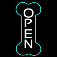Dog Bone Vertical Open 2 Neonskylt