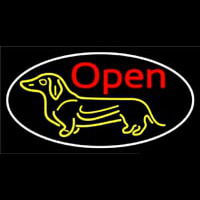 Dog Flashing Open 1 Neonskylt