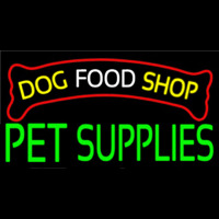 Dog Food Shop Green Pet Supplies Neonskylt