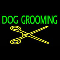 Dog Grooming With Cache Neonskylt