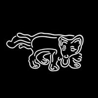 Dog Logo White Neonskylt